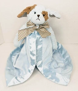 Bearington Baby Collection Waggles Puppy Dog Plush Security Blanket Blue Lovie - Picture 1 of 11