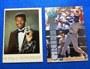 π1989 KEN GRIFFEY Jr. Rookie Print Error + 1995 PKK Promo Baseball Cards, NM - Picture 1 of 2
