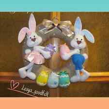 Circle with handmade bunnies on the door