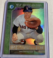 2017 Bowman Chrome- CARLTON FISK MLB Draft History Refractor Parallel #'d/250