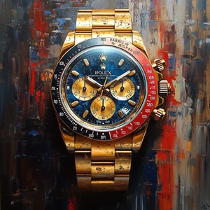 ⌚ Rolex Watch Art 🖼️ | 24x24"| Museum Giclée Print 🎨 | ✍️ 1/25 | COA 🧾 | V86 - Picture 1 of 7