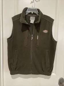 Drake Waterfowl Brown Full Zip Fleece Wind proof Layering Hunting Vest Men's M - Picture 1 of 3