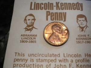Kissing Kennedy Lincoln Memorial Cent Colorful Tone - Picture 1 of 2