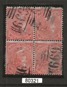 GB 1862 4d hellrotes WASSERZEICHEN INVERTIERT, 4er Block SG#80wi Katze 1500£+ rar - Bild 1 von 4
