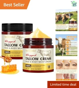 Beef Tallow Honey Moisturizer - Gentle Anti-Aging Balm for Sensitive Skin, 120ml - Picture 1 of 16