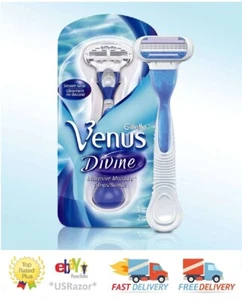 Gillette Venus Divine Razor Blades 2 Refill Cartridges Shaver Made USA fit Swirl - Picture 1 of 2
