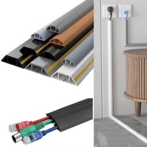 1M Anti Extrusion Floor Cable Cover PVC Electrical Cover Wire Conduit - Picture 1 of 15