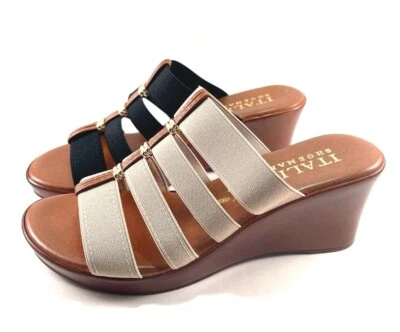 Italian Shoemakers Clover Mid Wedge Slip On Sandal Choose Sz/Color - Image 1 of 3