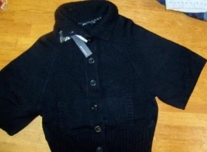 Black Sweater Cardigan Elbow Sleeve Atmosphere Misses size 12 New - Picture 1 of 1