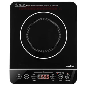 VonShef Induction Hob Portable Digital Single Hot Plate Electric Touch Control - Picture 1 of 6