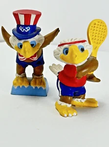 1980 Olympics Mascot Sam Eagle figurine collectible Swimmer Tennis Vtg W Berrie - Picture 1 of 7