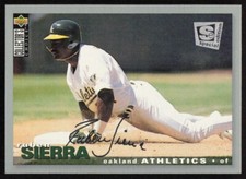 1995 Collector's Choice SE Silver Signature #50 Ruben Sierra Oakland Athletics