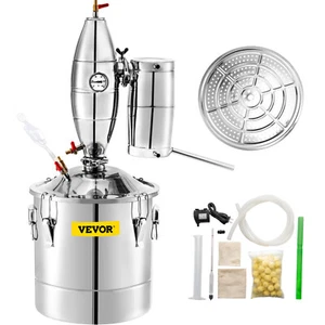 VEVOR Distillateur Alambic Acier Inox 30L Condenseur Eau et Alcool Thermomètre - Zdjęcie 1 z 12