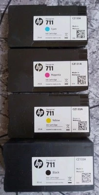 Original ausgepackt HP 711 Schwarz Cyan Magenta Gelb tintenpatronen HP711 - Bild 1 von 4