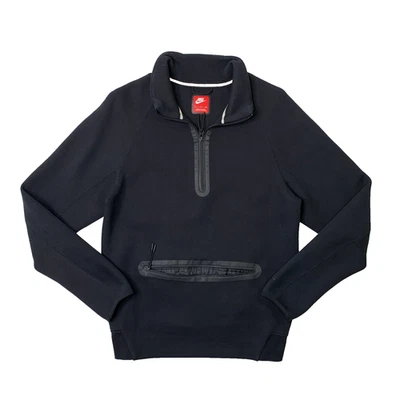 Nike Sweatshirt Men S Small Black Sportswear Tech Fleece Cotton Blend Athleisure - Image 1 of 4