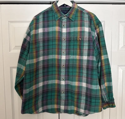 Vintage Abercrombie & Fitch Shirt Mens Size M Flannel Plaid Lumberjack 80s Retro - Image 1 of 4