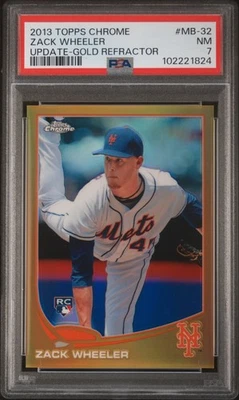 2013 Topps Chrome Update Zack Wheeler Gold Refractor #MB32 Rookie Card - Image 1 of 2