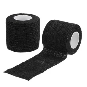 2" X 14.76ft Camo Tape Wrap 2 Rolls of Self-Adhesive Camouflage Tape Black - Picture 1 of 7