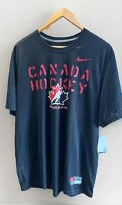 Men's Nike Black Hockey Canada Team Core T-Shirt Size XL BNWT - Picture 1 of 12
