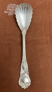 Tiffany & Co. Palm 1895 Sterling 7” Berry Spoon Shell Bowl V Mono Antique .925 - Picture 1 of 12