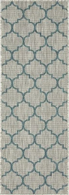Unique Loom Outdoor Trellis Collection Area Rug (2' x 6' 1" Runner, Gray/ Ivo... - Image 1 of 4