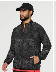 Fabletics men’s black patterned Infinite Jacket Large - Picture 1 of 4
