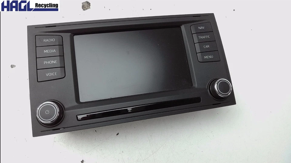 Radio Navi Display 5F0919603A Seat Leon 1.6 TDI Ecomotive 5F Limousine - Bild 1 von 4