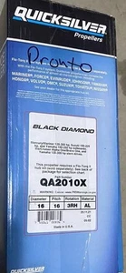 New Quicksilver 16X16RH Black Diamond Propeller QA2010X Extra Cup Pontoon - Bild 1 von 2