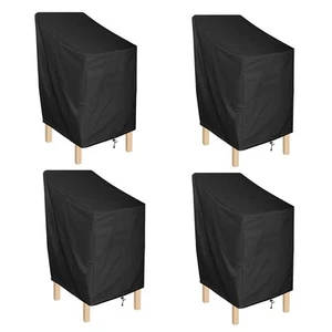 Waterproof Patio Chair Covers UV-Resistant Windproof Outdoor Barstools Chair ... - Picture 1 of 8