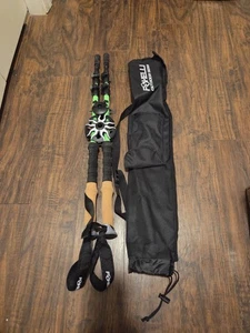 FOXELLI ULTRA-STRONG Aluminum 7075 Trekking Hiking Poles with Cork Grips BLACK - Picture 1 of 6