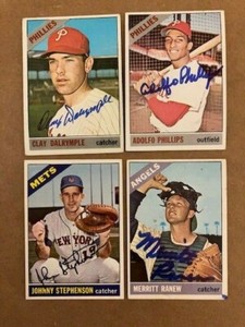 Merritt Ranew  Angels  Autographed Signed  1966 Topps  Card  with COA