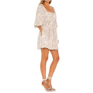 Amanda Uprichard REVOLVE Darling Dress Babydoll Coquette Puff Sleeve L NWT $238 - Picture 1 of 13