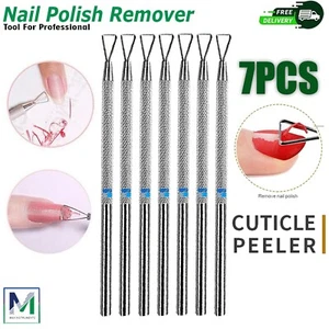 Stainless Steel UV Gel Polish Remover Triangle Stick Rod Pusher Nail Tools - Picture 1 of 6