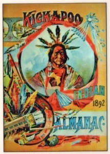 1892 Kickapoo Indian Victorian Trade Card Advertising Refrigerator Magnet - Picture 1 of 3