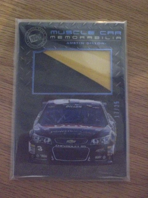 Austin Dillon Muscle Car Memorabilia Press Pass Authentic RARE 17/25 2014 Rookie - Image 1 of 3