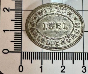 X307: 1861 Wilton Church Communion Token - Roxburgh - Picture 1 of 2