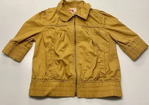No 21 Jacke Damen großer durchgehender Reißverschluss braun hellbraun Bündchenärmel Mantel - Bild 1 von 6