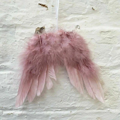 5/10PCS Hanging Angel Feather Wing Christmas Tree Wedding Ornament Decoration