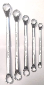 5Pcs. 10 Sizes  Extra Long Double Box End Wrench Set 3/8" - 7/8" With Pouch - Picture 1 of 2