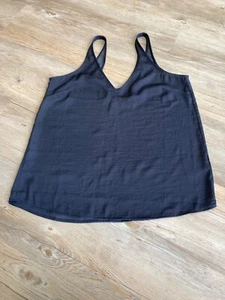 Navy H & M Silky Camisole - Size EUR 32 (Approx: 17.5" Pit to Pit) Good Con. - Picture 1 of 4