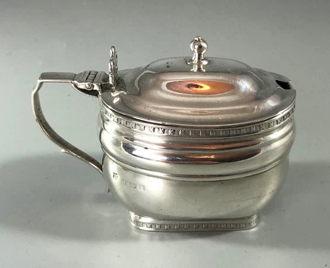 Antique Silver Mustard Pot S W Smith Birmingham 1916 123g ALZX Cover