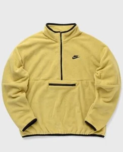 Nike Sportswear Mens Half-Zip Polar Fleece Pullover Mens Small DX0525-720 Gold - Picture 1 of 4
