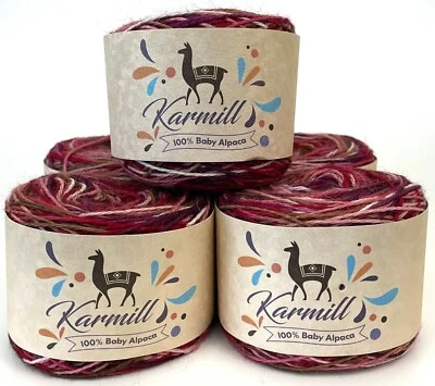 Alpaca Wool SkeinS 100% Baby Alpaca Yarn Lot of 5 Sport Weight Fantasy BA009 - Image 1 of 4