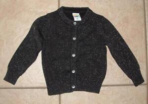 NEW NWOT Girls 18M / 18 Months Casual or Dress Sparkly Black Cardigan Sweater