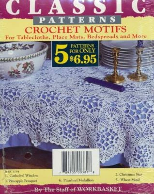 NEW CLASSIC PATTERNS CROCHET MOTIFS BY THE STAFF OF WORKBASKET 5 DESIGNS - Image 1 of 2
