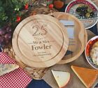 25th Wedding Anniversary Couple Gifts Personalised Engraved Cheeseboard Gift Set