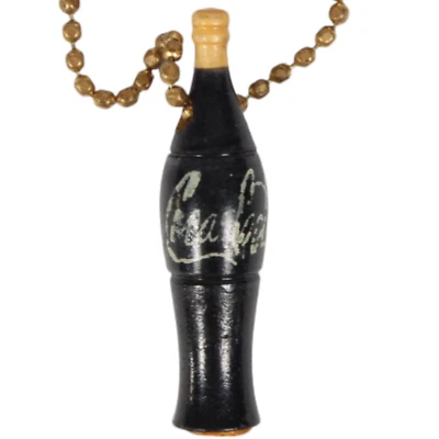 COCA COLA COKE Vintage Bottle Wood Turned Keychain VTG Advertising Pop Soda - Image 1 of 4