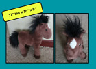 🟪  Brown horse with Black Mane hair Soft plush stuffed animal Pony Colt Filly