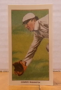 TARJETA DE BÉISBOL DE COLECCIÓN TOBACCO REIMPRESIÓN 1988 SWEET CAPORAL WID CONROY WASHINGTON - Imagen 1 de 2