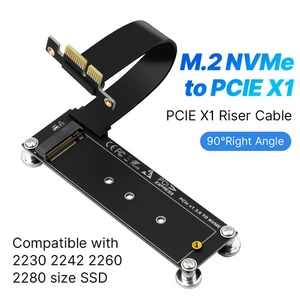 Placa adaptadora de interfaz de 10 cm: cable de extensión SSD PCI-E 3,0 x1 a M.2/NVMe - Imagen 1 de 9